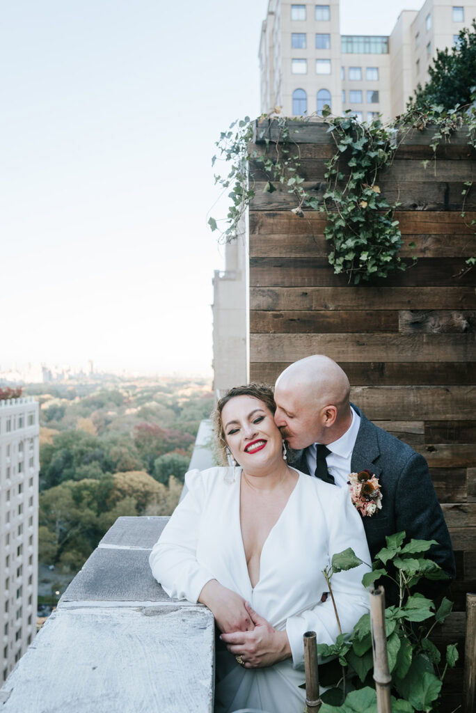 Couple elopes at 1 Hotel Central Park in NYC.
