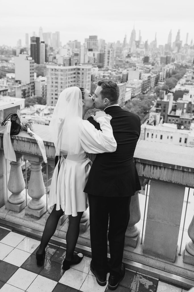 Couple elopes at Nine Orchard Hotel in New York City.